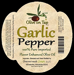 Olive on Tap Garlic Pepper Enhanced Olive Oil