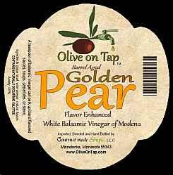 Golden Pear Aged White Balsamic Vinegar from Olive on Tap